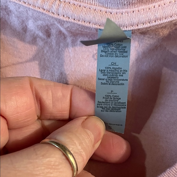 Next Level Apparel Peach Graphic V-Neck T-Shirt - Picture 3 of 5